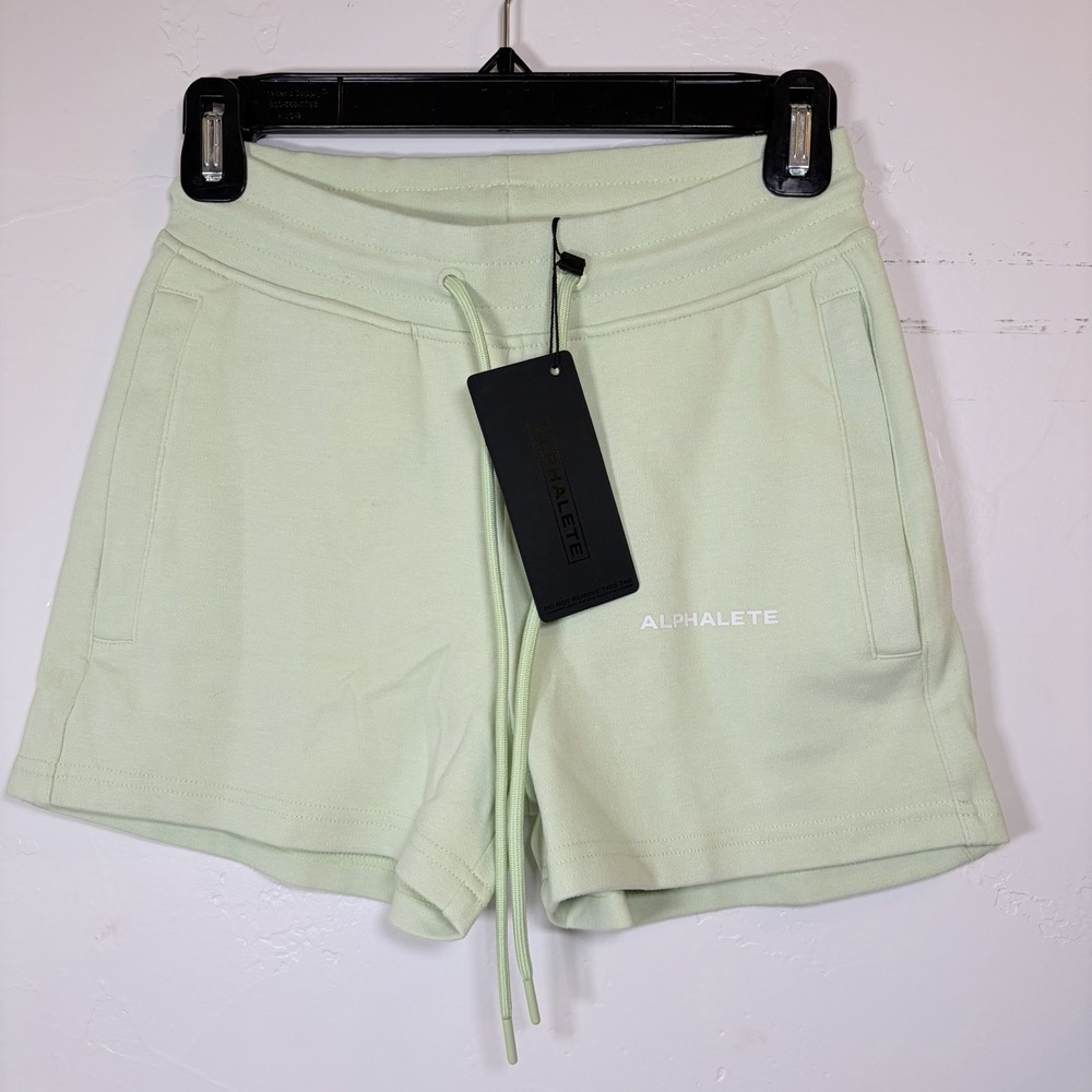 NWT Alphalete Essential Core Short Light Green Frozen Spring‎ XS